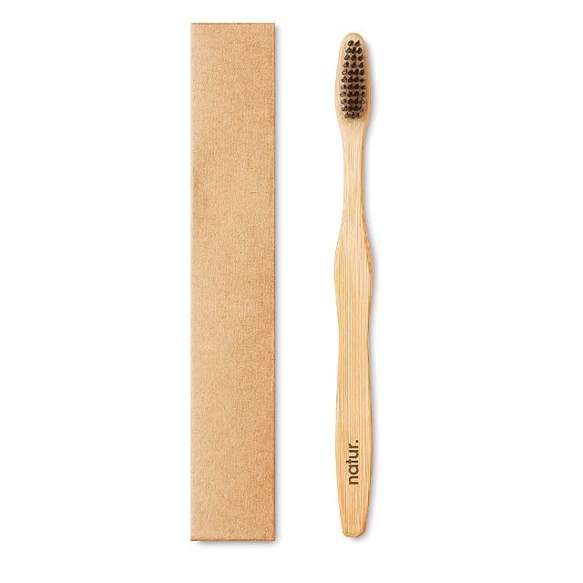 Bambus tandbørste i Kraft æske