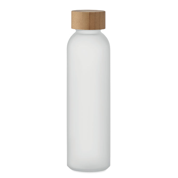 Milchglasflasche 500 ml mit exklusivem Bambusdeckel