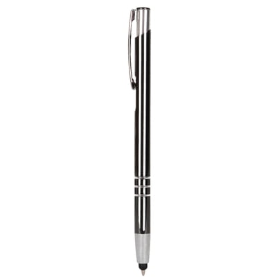 Ballpoint pen, colored touch pen with silver trim parts