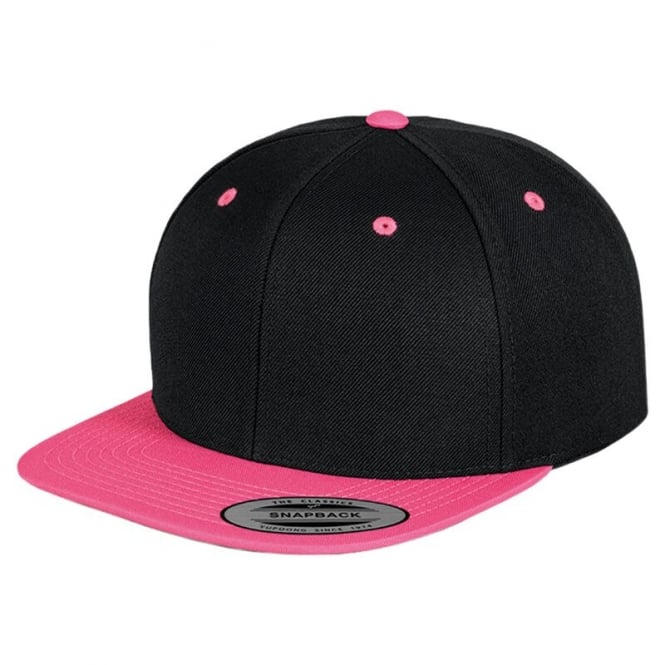 flexfit by yupoong the classic snapback 2 tone BlackNeonpink