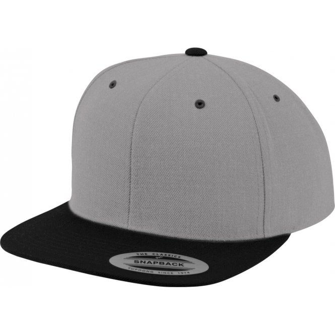 flexfit by yupoong the classic snapback 2 tone HeatherBlack